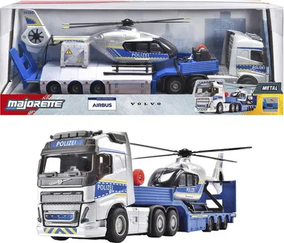 Image de Camion Volvo + Hélicoptère de police Airbus
