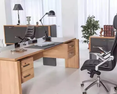Produktbild von Luxus Schreibtisch Tisch Holz Design Büro Einrichtung Möbel 206x102cm