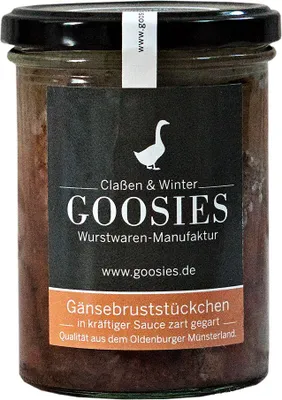 Produktbild von Goosies Gänsebruststückchen in kräftiger Sauce