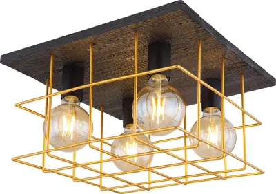 Immagine prodotto di Globo Lighting plafoniera in metallo nero, 4x E27