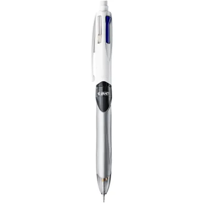 Zdjęcie produktu dla BIC 942103, Spinacz, Wielofunkcyjny długopis, Możliwość ponownego napełnienia, Czarny, Niebieski, Czerwony, Srebrny, 1 szt., Średni