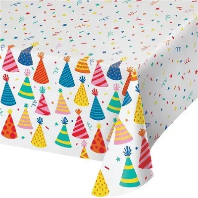 Produktbild von Festliche Geburtstags-Tischdecke mit 'Hats off birthday' Motiv, 137 x 244 cm