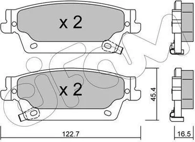 Produktbild von CIFAM Bremsbeläge Satz Hinten Bremsklötze für CADILLAC SRX GMT265 822-701-0