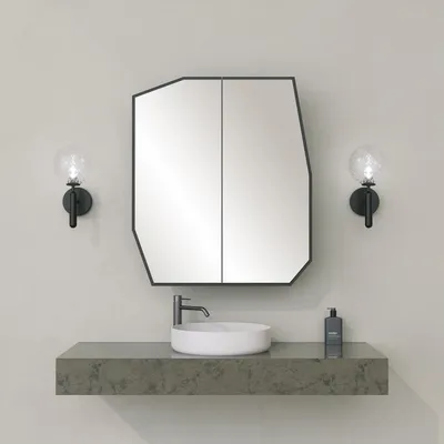 Obrázek produktu pro Skye Decor, Skříňka Quartz - černá, Koupelnové skříňky, Koupelnové skříňky, Černá, MDF, 50 x 45 x 12 cm