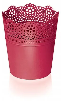 Produktbild von Prosperplast LACE DLAC180 Übertopf mit Spitzendekor Malinrot
