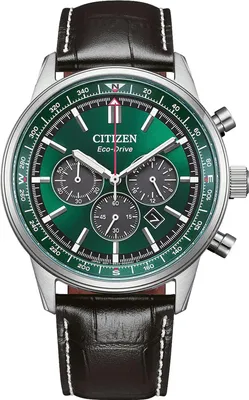 Citizen CA4720-01X Eco-Drive Herrenuhr Classic Chronograph Schwarz/Grün 1
