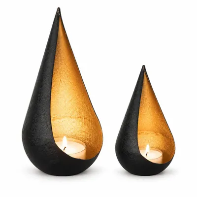 Produktbild von Kamelio Orientalische Teelichthalter Metall in Schwarz und Gold