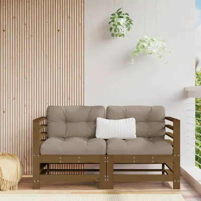 Produktbild von CLORIS Garten-Ecksofas 2 Stk. Honigbraun Massivholz Kiefer, 19,95 kg