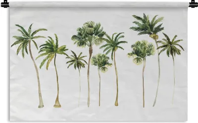 Produktbild von MuchoWow® Wandteppich Wandbehang Dschungel - Palme - Grün 90x60 cm Tapisserie Dekoration Wandtuch - Wandskulpturen - Bildteppich