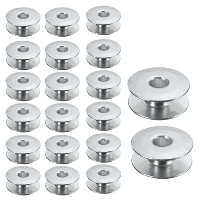 Nähmaschinenspulen, 20 Stück, Metall, Silber, universell