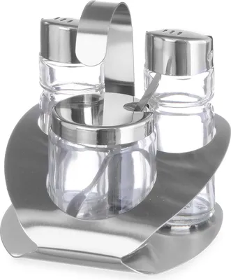 Produktbild von HENDI Menage 3-teilig         Deluxe Salz / Pfeffer / Senf