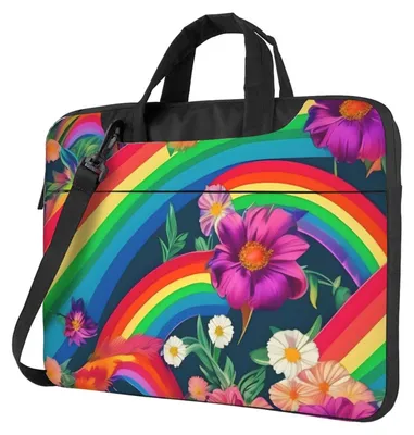 Produktbild von Wasserdichter Laptop-Schutz mit Regenbogenblumenmuster