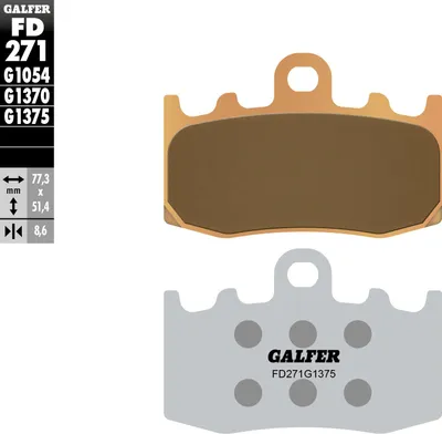 Produktbild von Bremsbeläge Kh335 Gesintert Metallic (Gold) Sport