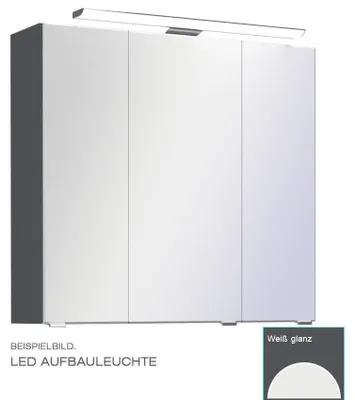 Produktbild von PELIPAL TRENTINO 920 Spiegelschrank / Weiß / LED-Aufbauleuchte / 90 x 70 x 20 cm / EEK: A++