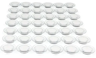Image de Aimants pour tableaux magnétiques, 42 pièces, puissants, colorés, ronds, transparents, petits aimants pour réfrigérateur, pour réfrigérateur, tableau magnétique, tableau d'affichage, tableau blanc (blanc)