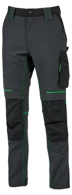 Produktbild von U-Power Bundhose Atom, Farbe:asphalt grey/green, Größe:S