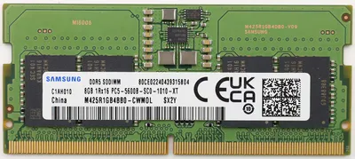 Produktbild von Samsung M425R1GB4BB0-CWM, 8 GB, 1 x 8 GB, DDR5, 5600 MHz, 262-pin SO-DIMM