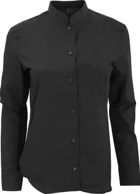 Image de Chemise à manches longues à col montant pour femme Kariban PC2538 (M) (Noir)