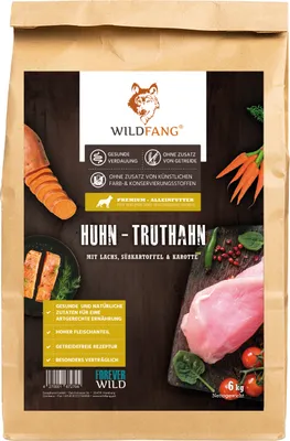 Zdjęcie produktu dla Wildfang Junior Premium sucha karma dla szczeniąt z 60% kurczaka 6 kg, bezzbożowa, bezglutenowa, hipoalergiczna