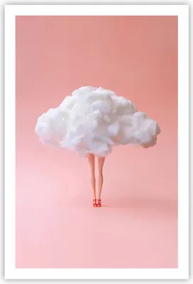 Produktbild von Poster - Poster ohne Rahmen - Wolke Beine Surrealismus - 61x91,5 cm - Wand Bild - Wanddeko - Wandbilder - Kunstposter - Wandposter - Bilder - Kunstdruck - Wanddekoration - Wandbild - P2XPA61x91-4491