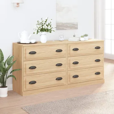 Produktbild von vidaXL Sideboards 2 Stk. Sonoma-Eiche Holzwerkstoff