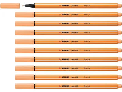 Image de Stabilo - Fineliner Punkt 88/25 F Pastel Oranje | 1 pièce | 10 pièces