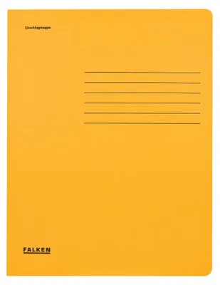 Image de Pochette à rabats A4 en carton 320 g/m² avec 3 rabats, jaune, lot de 25 pièces