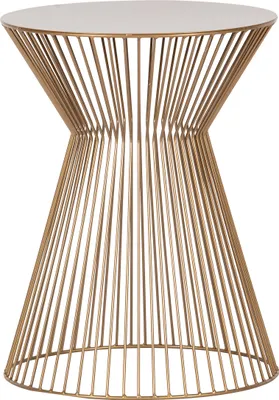 Produktbild von WOOOD Suus Runder Beistelltisch aus Metall, Ø 35 cm, Gold