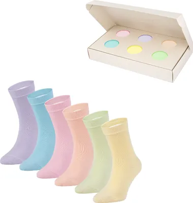 Produktbild von Kinder Socken für Mädchen & Jungen Lange Baumwollsocken, 24-29, pastel box