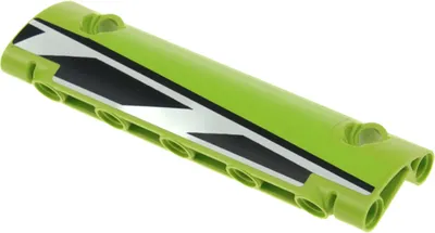 Produktbild von 1x Lego Technic Panele gewölbt 11x3 lime grün Platte Sticker rechts 62531pb025R