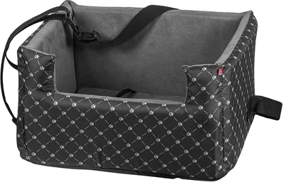 Obrázek produktu pro Sedadlo pro psy Sedadlo pro psy Sedadlo pro psy z umělé kůže Eco Grey Black M