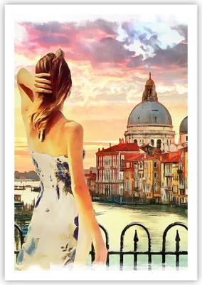 Produktbild von Poster - Poster ohne Rahmen - Venedig Brücke Wasser - 70x100 cm - Wand Bild - Wanddeko - Wandbilder - Kunstposter - Wandposter - Bilder - Kunstdruck - Wanddekoration - Wandbild - P2XPA70x100-3495