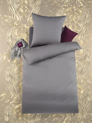 Produktbild von Soma Mako Satin Bettwäsche 135 x 200 cm Bettbezug 135 cm x 200 cm  Kopfkissenbezug 80 x 80 cm Grau grau