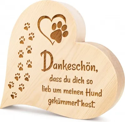 Produktbild von Zirbenherz Dankeschön Hund 30cm