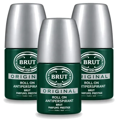 Immagine prodotto di 3 deodoranti roll-on Brut Original - 50 ml - confezione - 3 pezzi