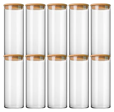 Image de Bocaux en verre avec couvercle hermétique, 0,8 litre, récipients en verre pour la cuisine