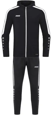 JAKO Unisex Trainingsanzug Polyester Power mit Kapuze schwarz