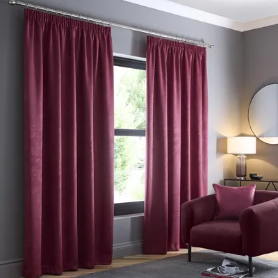 Zdjęcie produktu dla Zasłony "Fusion" w kolorze czerwonym, rozmiar B 66 x L 72 (168 x 183 cm) – 100% bawełna – 2 sztuki