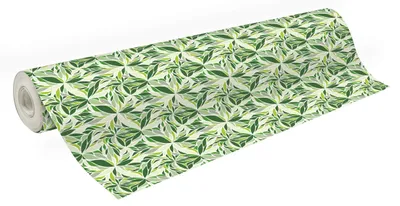 Produktbild von Clairefontaine Geschenkpapier Excellia 80g, 50x0,70m, Blütenblätter Grün 202115C