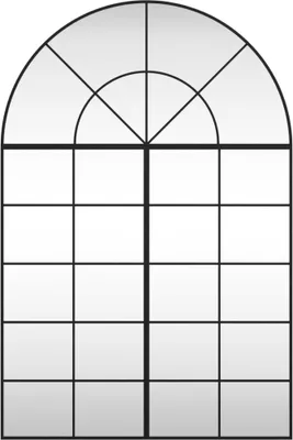 Produktbild von Cloris Designermöbel Wandspiegel Schwarz 100x150cm Gewölbt Eisen - 2026Neu982034 - Wandspiegel