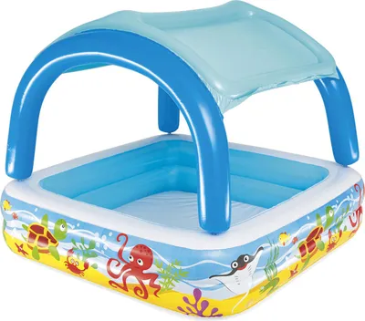 Produktbild von Bestway® Planschbecken Beach Buddy™ mit Sonnenschutzdach 140 x 140 x 114 cm