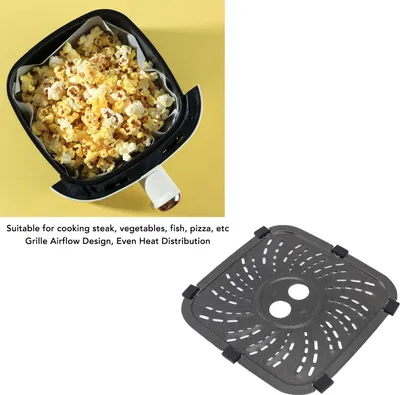 Zdjęcie produktu dla Wymienna płyta grillowa do frytownicy PowerXL ze stali nierdzewnej kompatybilna z 6QT i 8QT Small 19.8x19.5cm / 7.8x7.7in