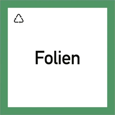 Produktbild von Dreifke® Wertstoffkennzeichnung "Folien", Kunststoff, 300x300 mm