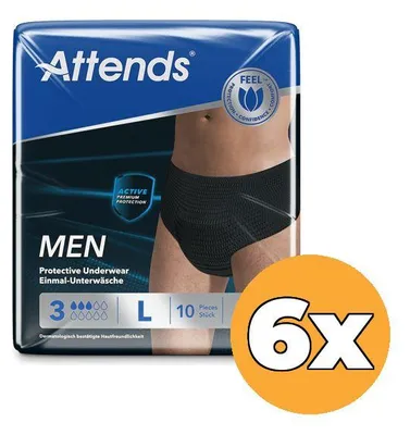 Produktbild von 6x Attends Pull-ons, diskret, Größe 3 (10 Stück)