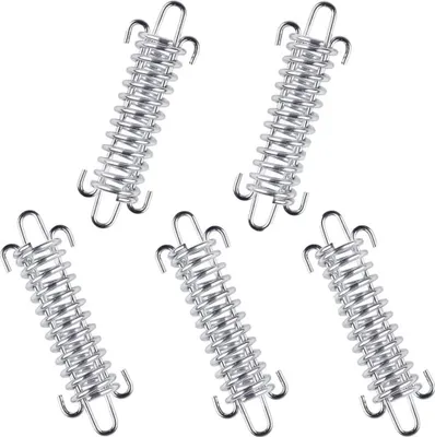 Produktbild von Spannfeder Sprungfedern Sonnensegel Spiralfedern Sonnensegel Befestigungs Kit Campingzelt Markise Zubehör Doppelhaken aus Edelstahl für Campingzelt Sonnensegel Markise Befestigungszubehör 5Pcs