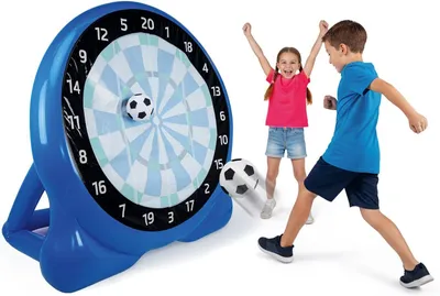 Produktbild von EASYmaxx Fussball Dart aufblasbar Outdoor Komplett-Set mit 2 Bällen, aufblasbare Dartscheibe Fußball mit 107 cm