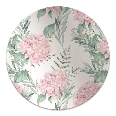 Produktbild von Rundmatte - Stuhlunterlage Bürostuhlunterlage - Rund Ø 100 cm - Bodenmatte - Fußmatte - Helle rosa Blumen
