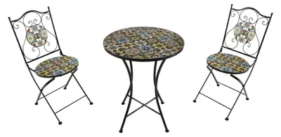Produktbild von 3-Personen Mosaik Bistro Set für Balkon