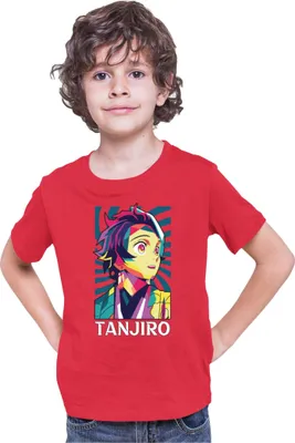 Immagine prodotto di Maglietta per bambini Demon Anime Slayer Kimetsu No Yaiba Tanjiro Kamado 012, 9-11 Jahr - 140 , Rouge
