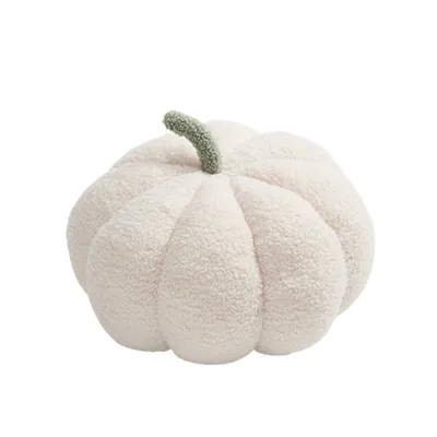 Obrázek produktu pro 1 ks 20cm dýňový dekorační polštářek na doma, focení do školky, Halloween, dekorační polštář, bílý